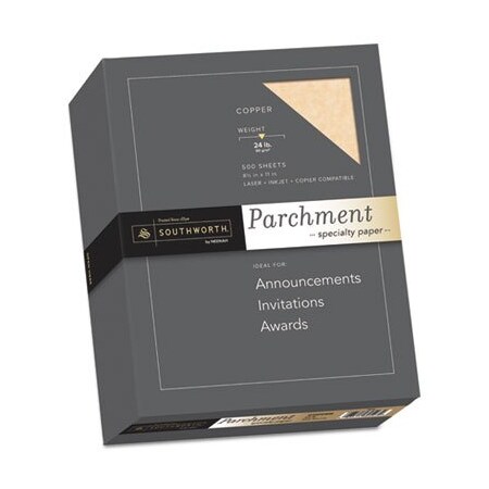 Southworth Southworth, Parchment Specialty Paper, 24 lb, 8.5 x 11, Copper, PK500 894C